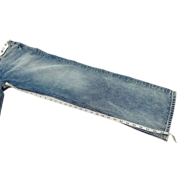 RE/DONE Blue Five Pocket Straight Leg Jeans High Rise Denim 90S LOOSE Sz 32 - Picture 7 of 8